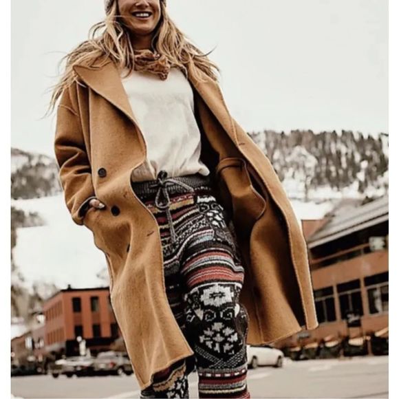 Free People Sweaters - NWT Free People Adore You Longline Wool Blend Slouchy Collard  Coat Size XS